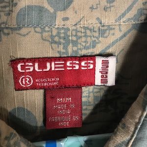 Guess Shirts - Guess Jeans Cotton Hawaiian Button Shirt Medium Guess Shirts - Guess Jeans Cotton Hawaiian Button Shirt Medium